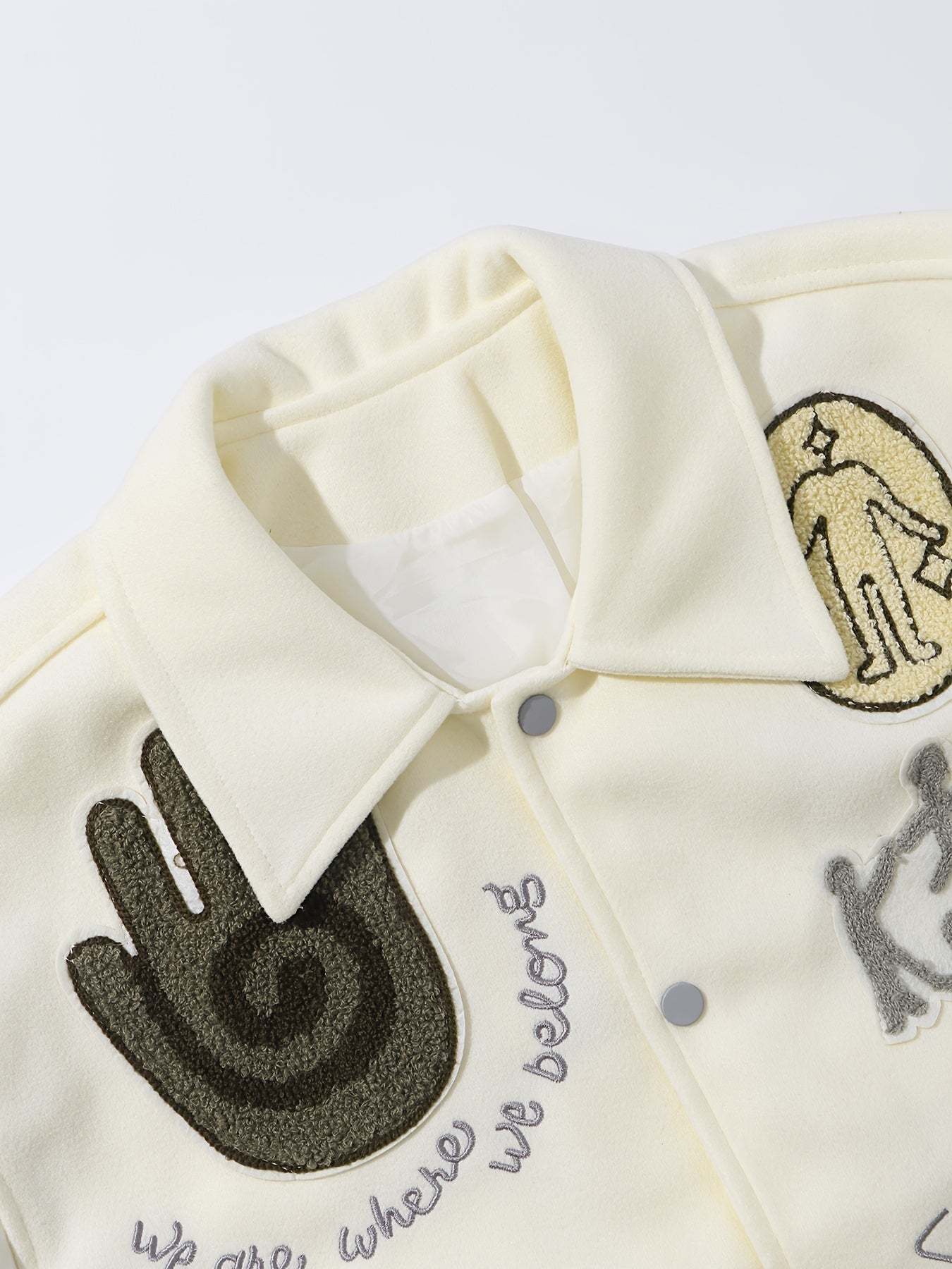 CNTH Oversized Baseball Jas Unisex Varsity Jacket met Geborduurde Details